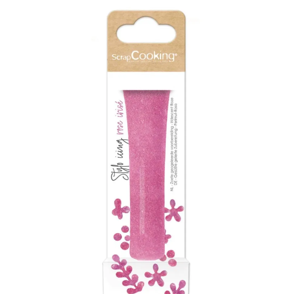 Icing stylo irisé rose pour décorer gâteaux et biscuits