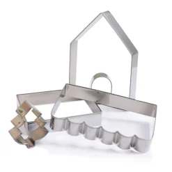 Kit emporte-pièces maison pain d'épices x5