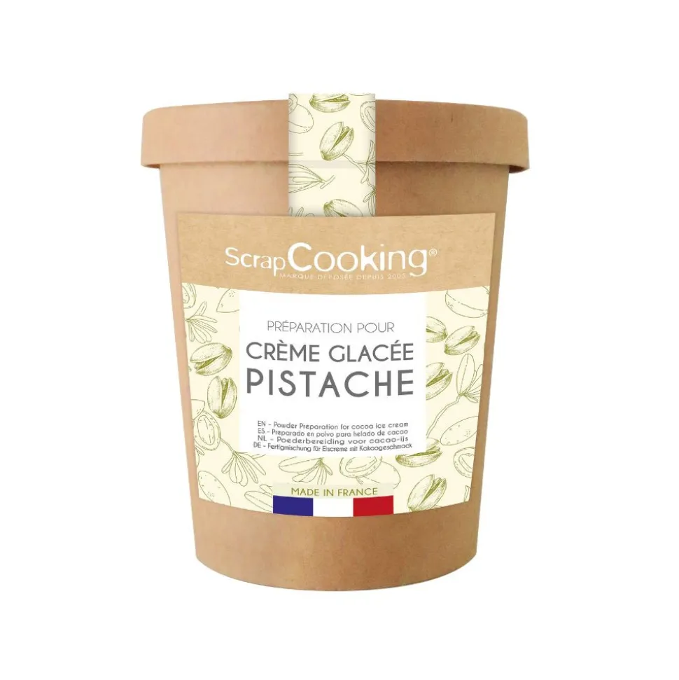 Kit préparation pour glace maison pistache