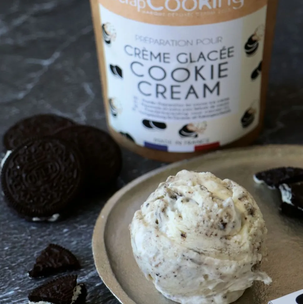 Kit préparation pour glace maison cookies cream