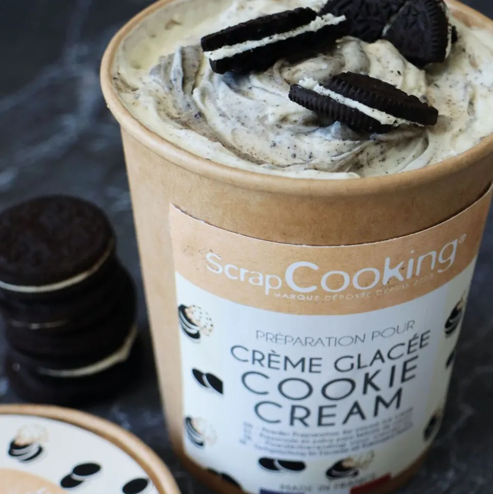 Kit préparation pour glace maison cookies cream