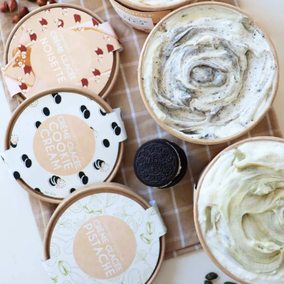 Kit préparation pour glace maison cookies cream