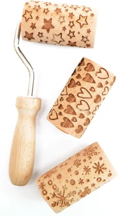 Manche en bois pour mini rouleau pâtissier