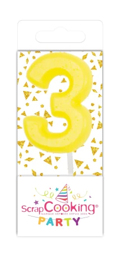 Mini bougie chiffre 3