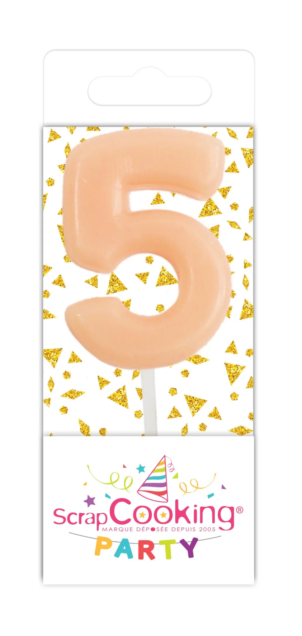 Mini bougie chiffre 5