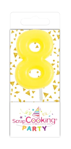 Mini bougie chiffre 8