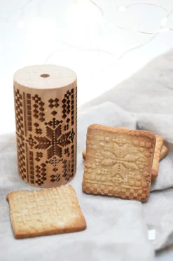 Mini rouleau pâtissier à empreintes Point de croix