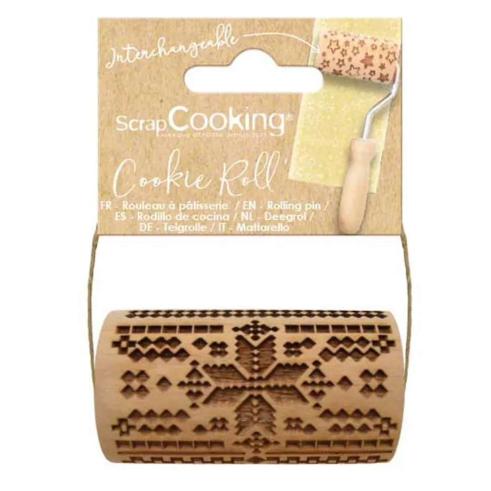 Mini rouleau pâtissier à empreintes Point de croix