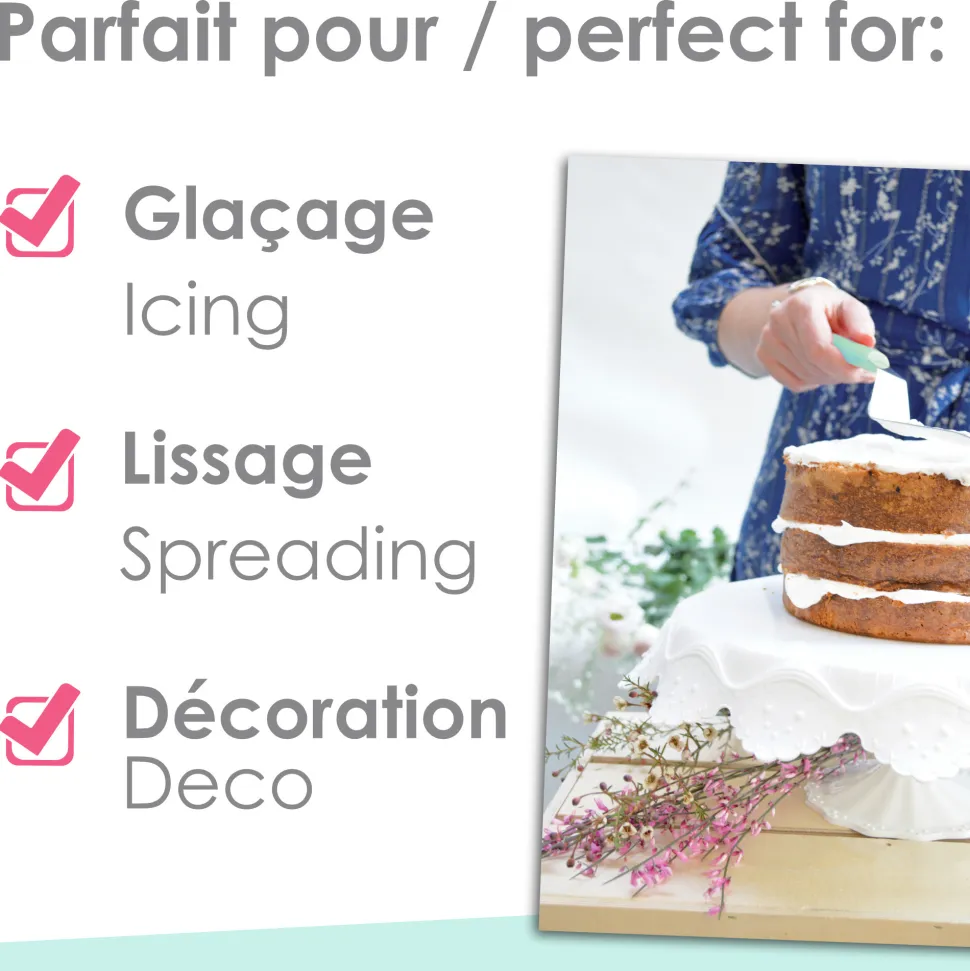 Mini spatule coudée en inox