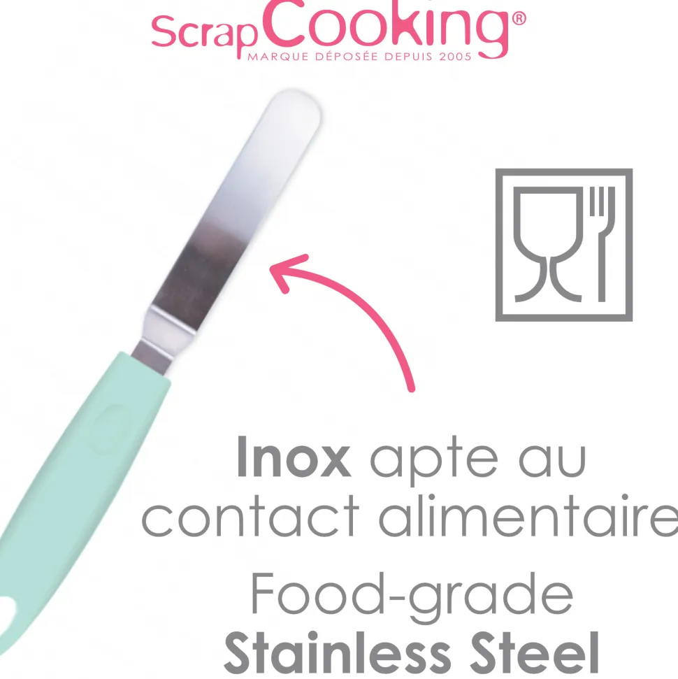 Mini spatule coudée en inox