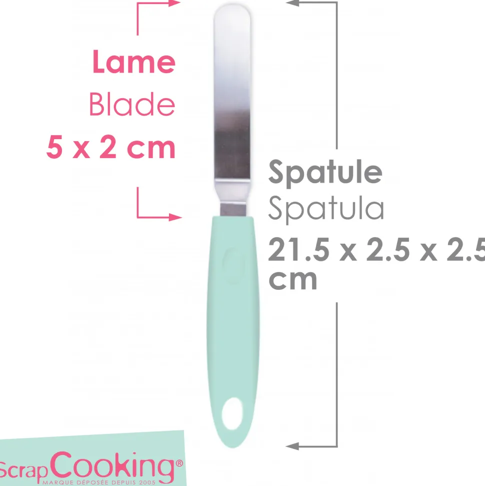 Mini spatule coudée en inox