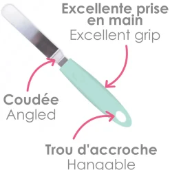 Mini spatule coudée en inox