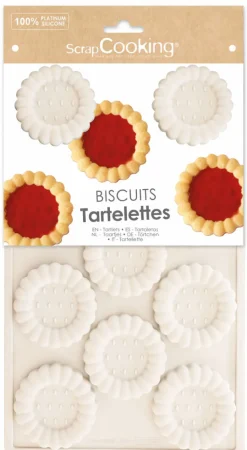 Moule en silicone pour biscuits tartelettes - 11 empreintes