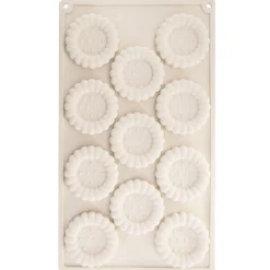Moule en silicone pour biscuits tartelettes - 11 empreintes