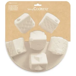 Moule silicone 3D chalets de Noël - 6 empreintes