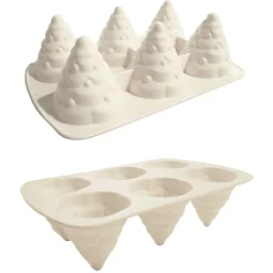Moule silicone 3D sapins de Noël - 6 empreintes