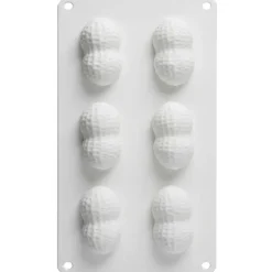 Moule silicone trompe-l’œil cacahuète - 6 empreintes
