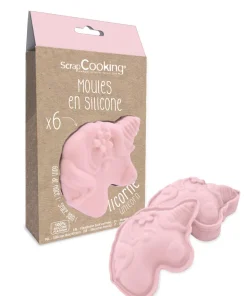 6 moules silicone individuels Licorne