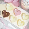 6 moules silicone individuels Cœur diamant