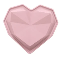 6 moules silicone individuels Cœur diamant