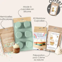 Pack cupcakes arc-en-ciel