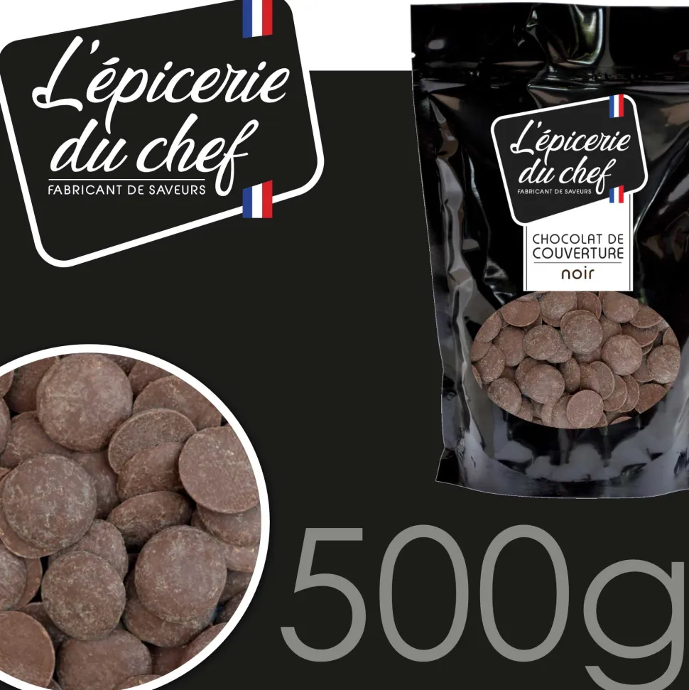 Palets de chocolat noir 500g