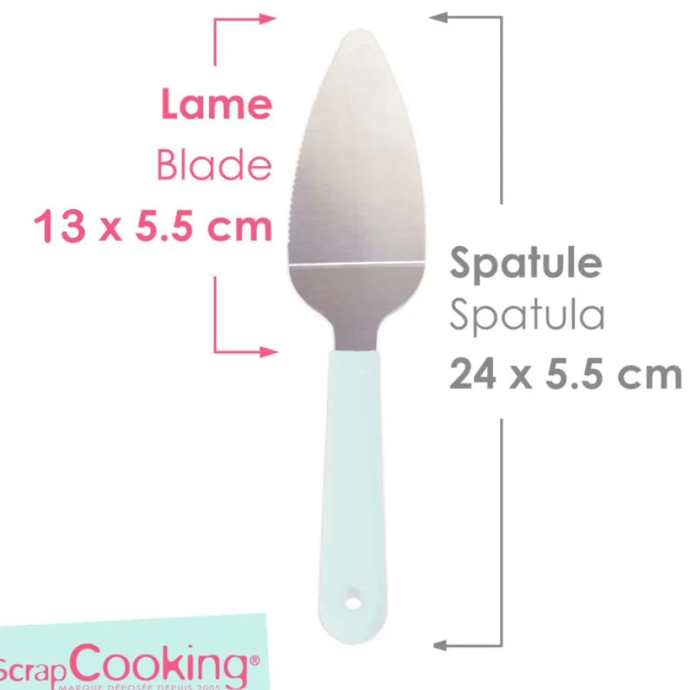 Pelle à tarte crantée en inox