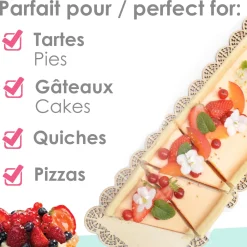 Pelle à tarte crantée en inox