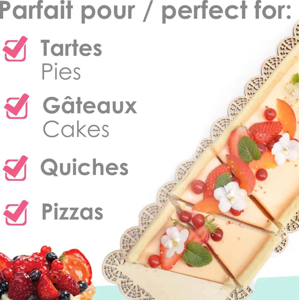 Pelle à tarte crantée en inox