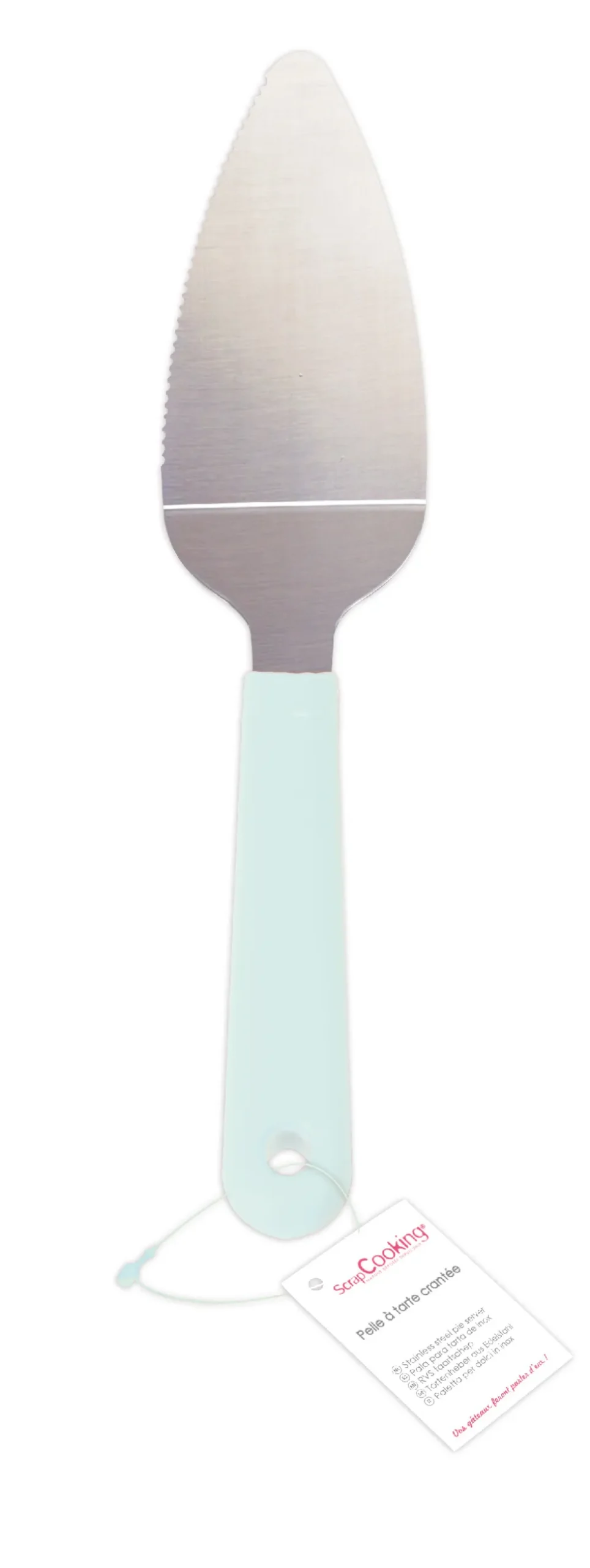 Pelle à tarte crantée en inox