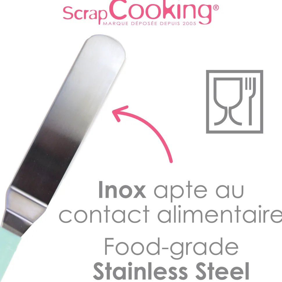 Petite spatule coudée en inox