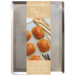 Plaque de cuisson perforée aluminium 30x40cm