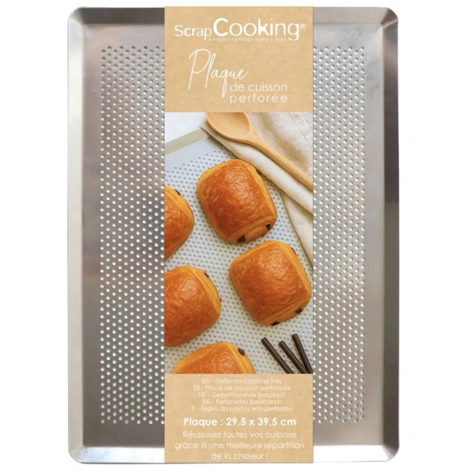 Plaque de cuisson perforée aluminium 30x40cm