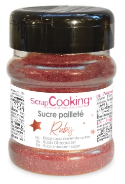 Pot de sucre pailleté RUBIS