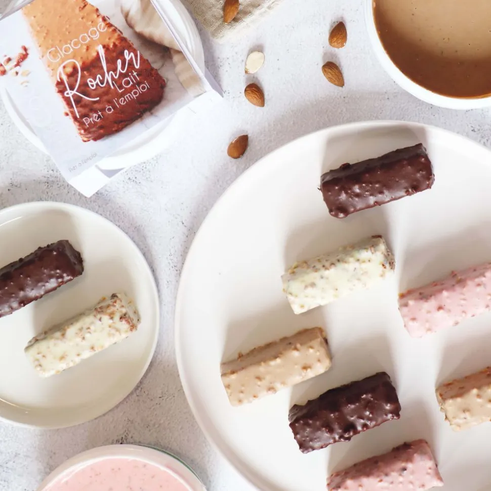 Pot glaçage rocher prêt à l'emploi chocolat rose