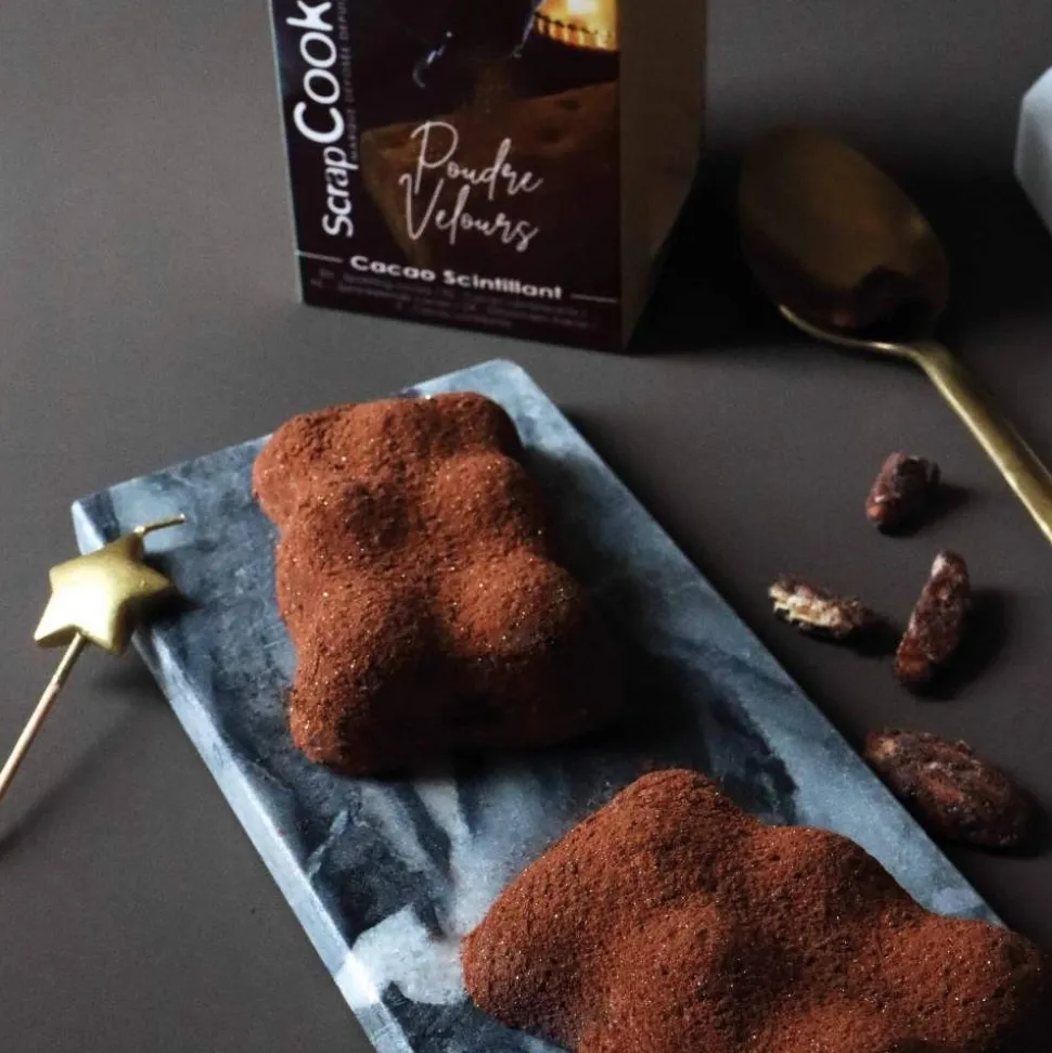 Poudre effet velours cacao scintillante