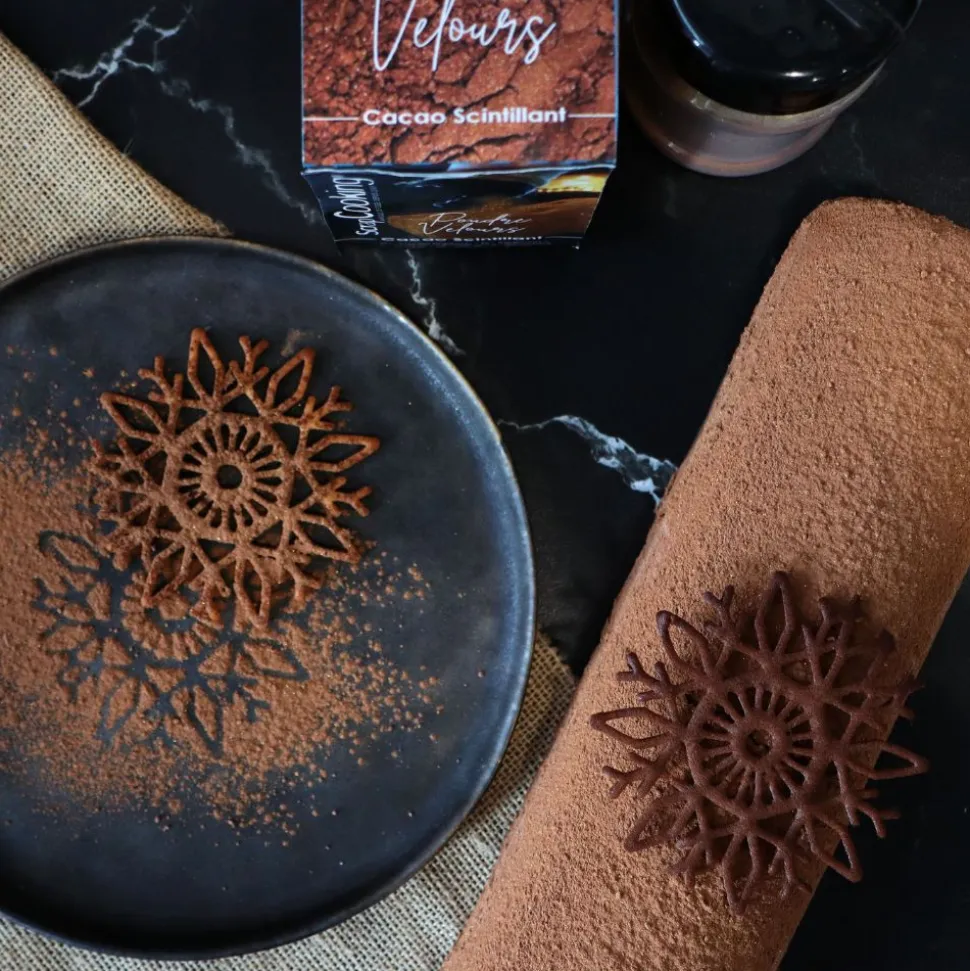Poudre effet velours cacao scintillante