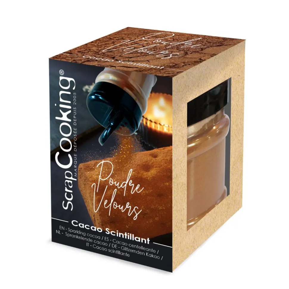Poudre effet velours cacao scintillante
