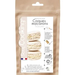 Préparation coques macarons natures