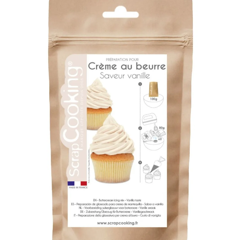 Préparation crème au beurre vanille