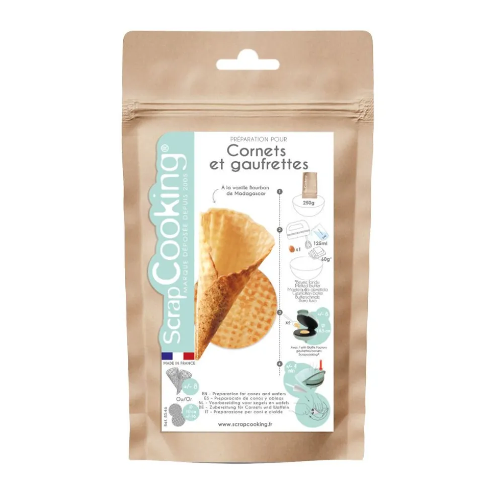Préparation gaufrettes/ cornet- vanille 250g