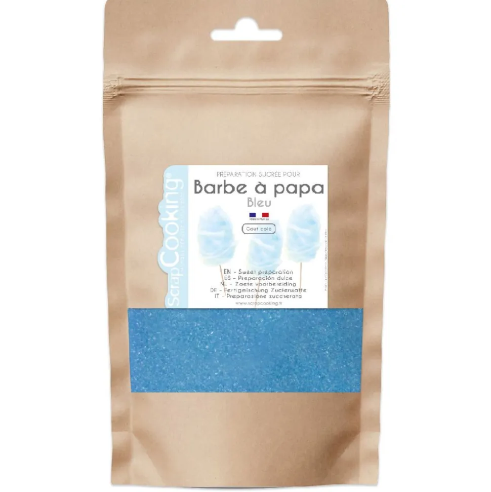 Prépa sucrée barbe à papa - bleu - goût cola 160g