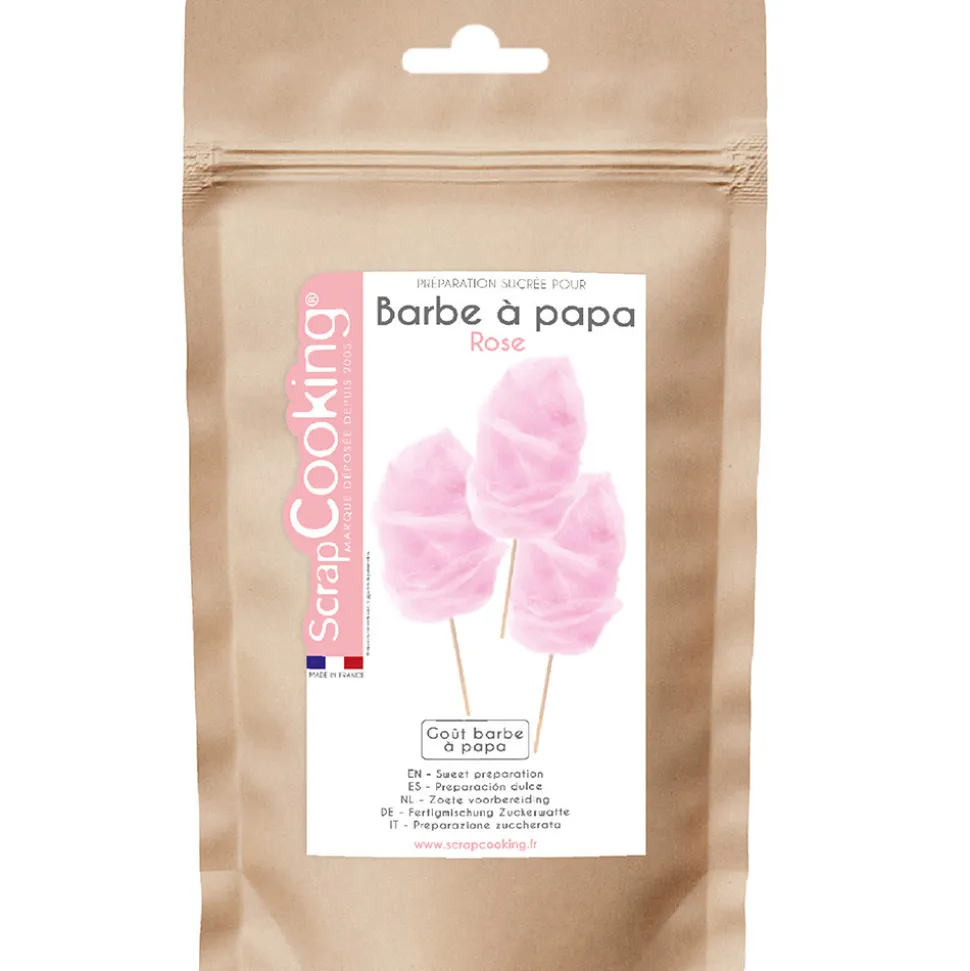Prépa sucrée barbe à papa - rose - goût barbe à papa 400g