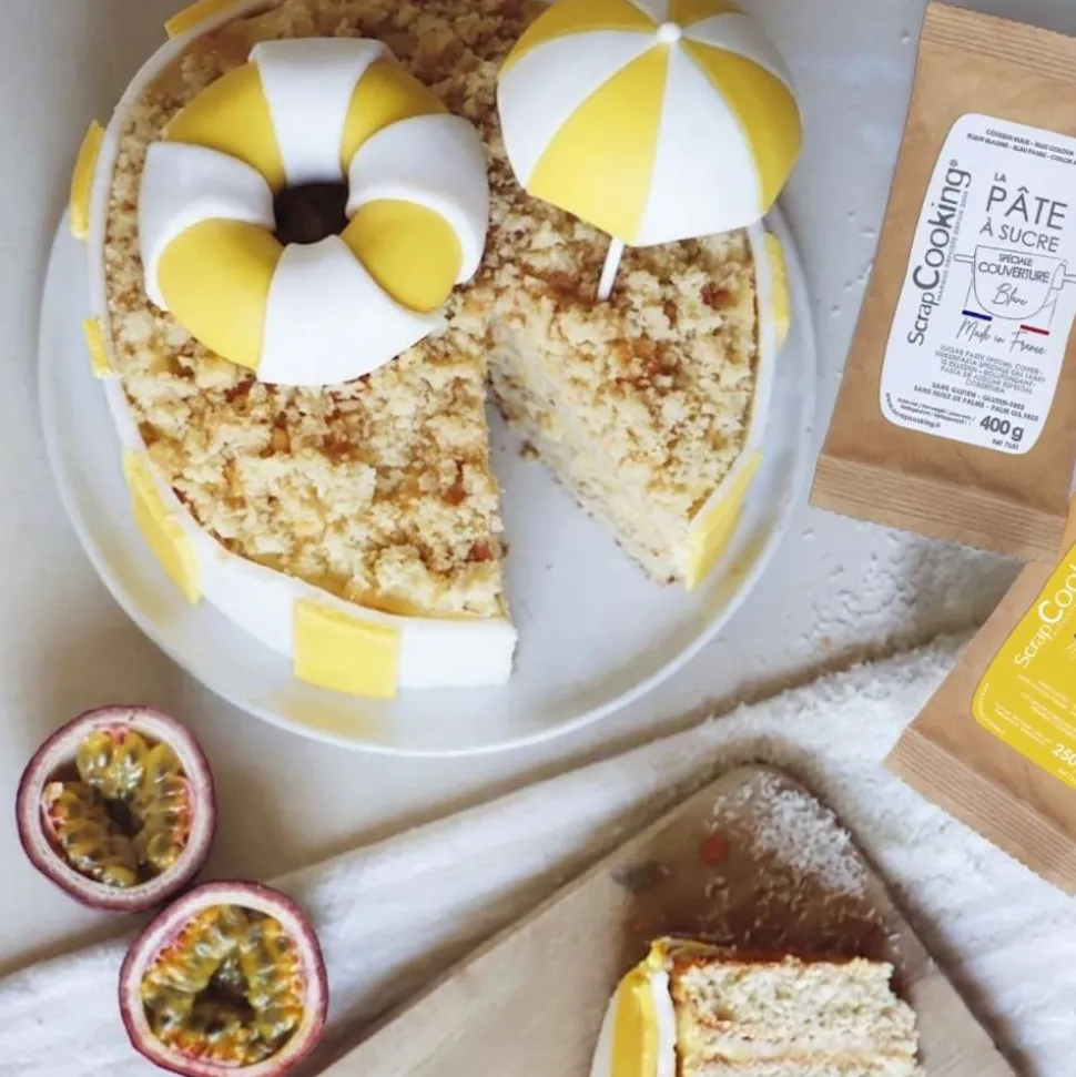 Pâte à sucre de couverture blanche - 400g