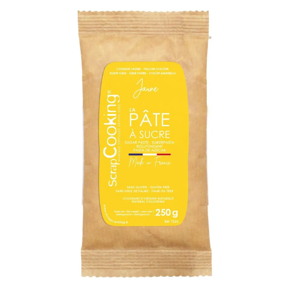 Pâte à sucre jaune 250g