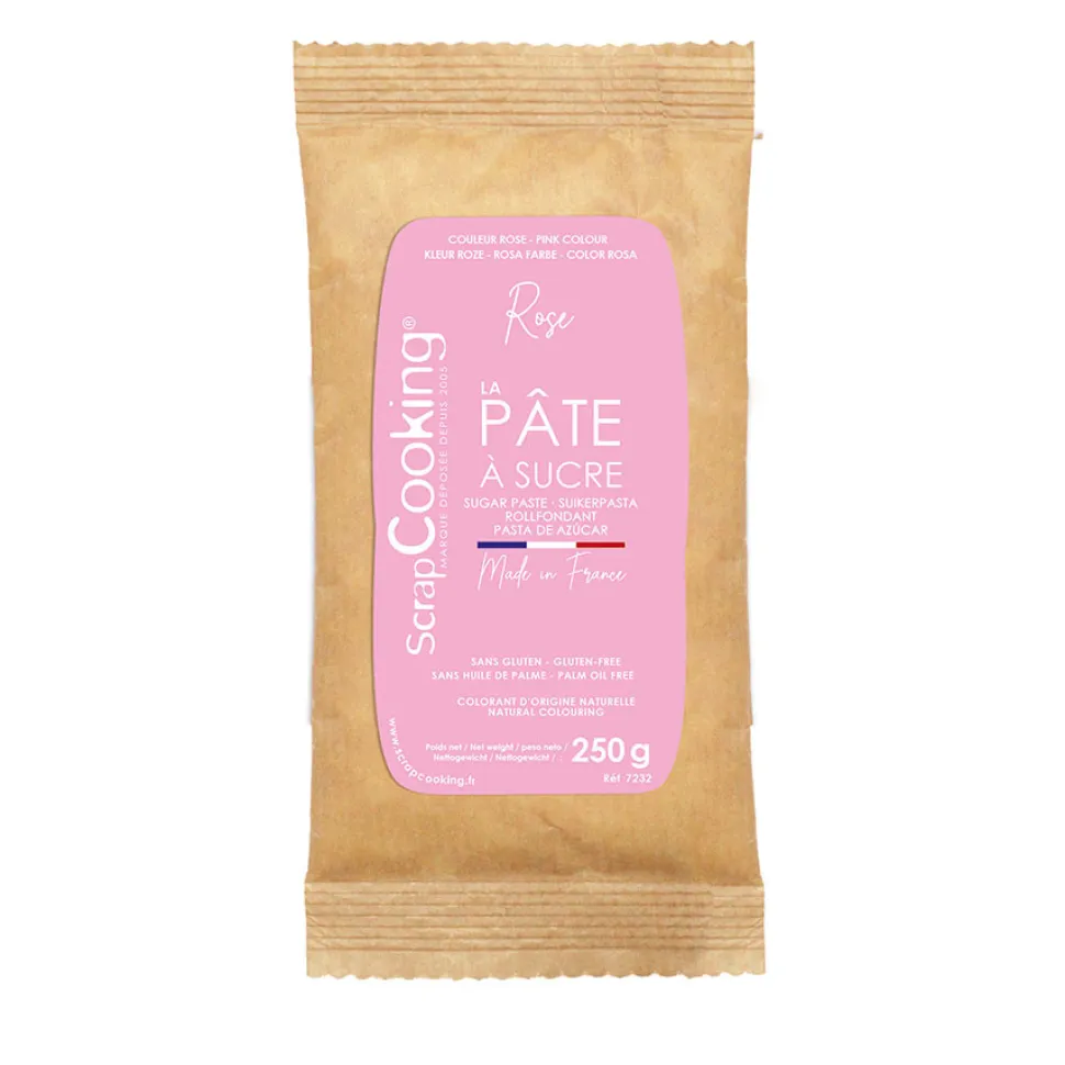 Pâte à sucre rose 250g