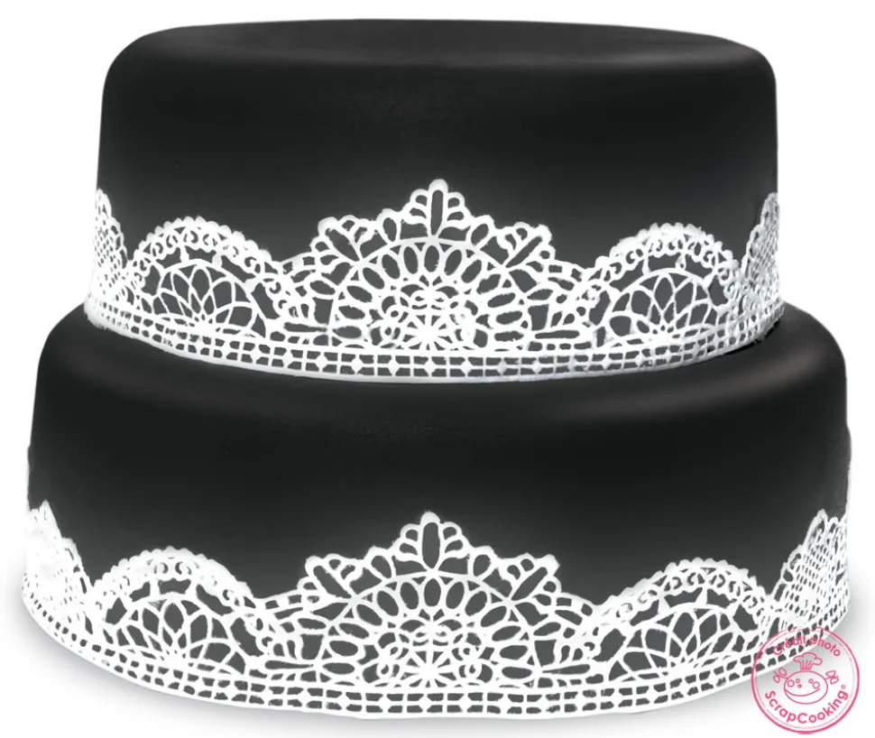 Pâte à sucre rouleau noir 36 cm