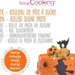 Rouleau de pâte à sucre orange 36 cm