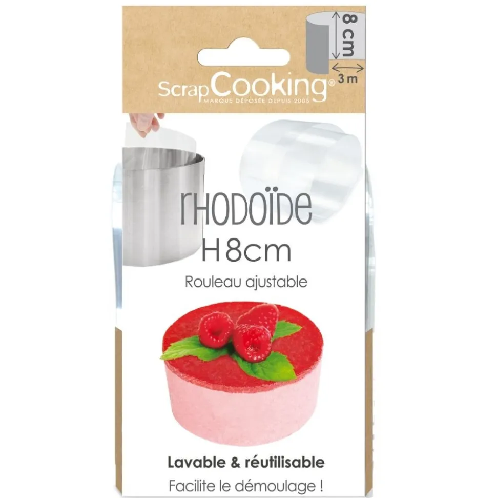 Ruban rhodoïde entremets 3 m x H.8 cm