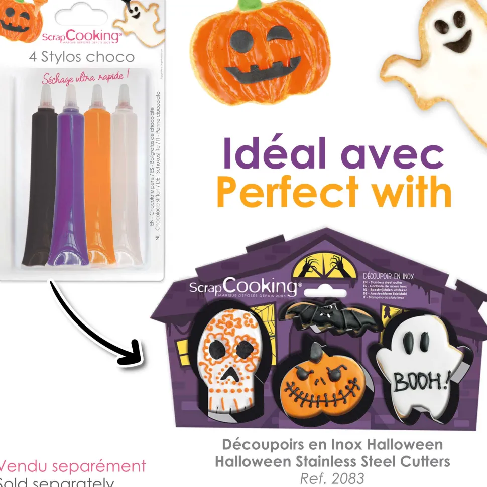 4 stylos goût choco Halloween